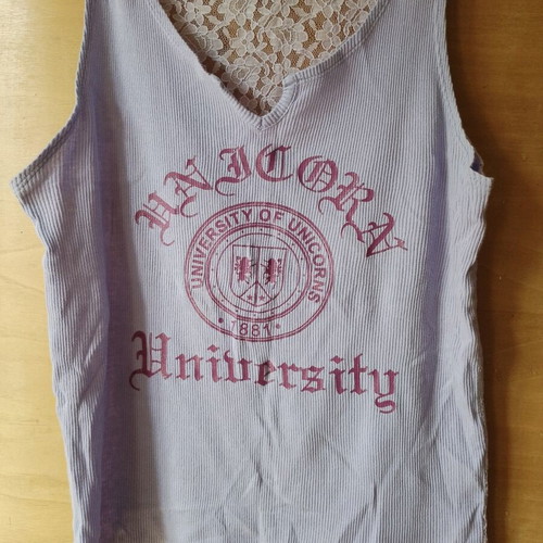 Lilac Lace Back Tank Top Secret Possessions size M/L like new
