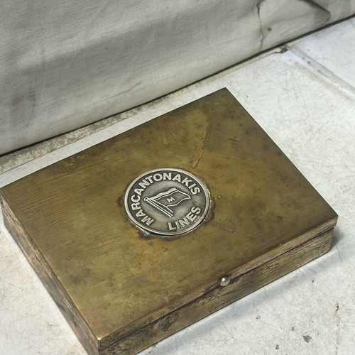 Vintage Marcantonakis Lines bronze case with 925 silver emblem, used