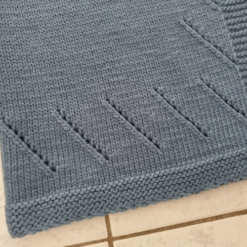 Knitted wool cardigan new, blue, size M