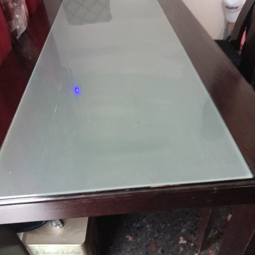 Wooden dining table with chairs like new, extendable 180x100 cm