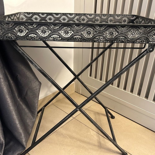 Inart silver decorative bar table new with mirror