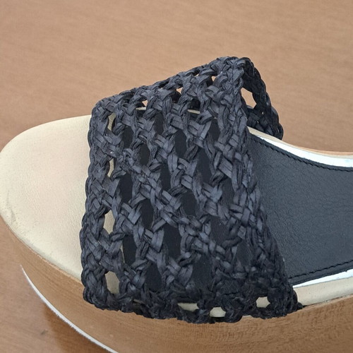 Paloma Barceló Palomitas platforms like new, leather and wood, size 37