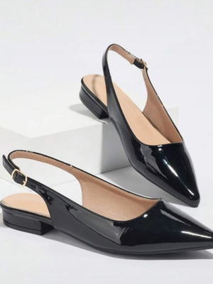 Closed black slingback shoes size 37 like new