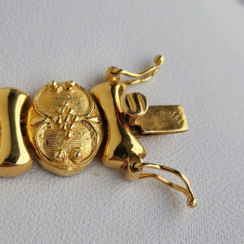 Gold bracelet 14 carat used, length 18.5cm