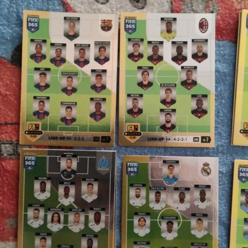 FIFA 365 line-up card collection from Panini like new, 12 pieces