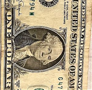 One dollar USA 1988 series A Washington  77 / ένα δολάριο Αμερικής