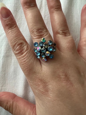 Konplott Magic Fireball Ring new, blue and silver