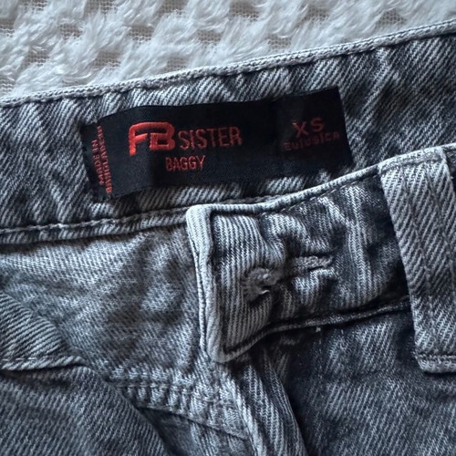 FB Sister Light Grey Baggy Jeans Size XS New