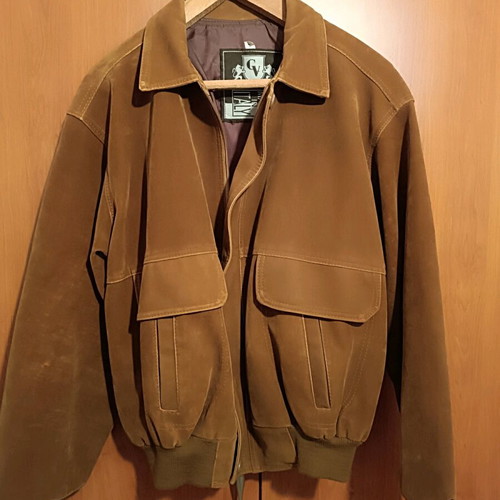 Unisex suede jacket new, size large