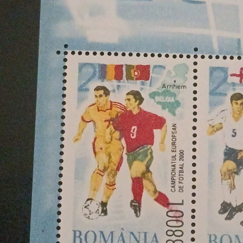 Romania Feuillet souvenir new, 2000 European football championship