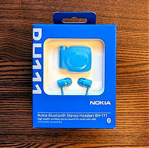 Nokia BH-111 In-ear Bluetooth Handsfree stereo ΓΑΛΑΖΙΟ