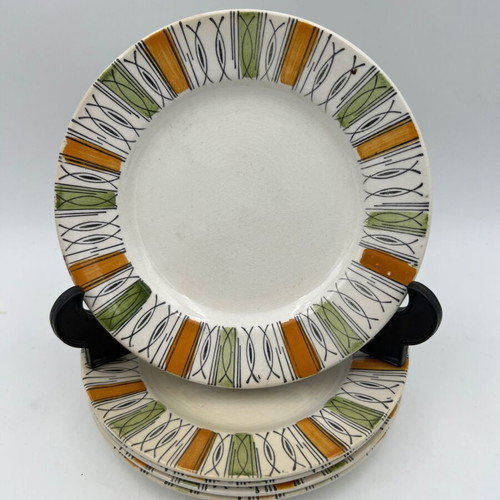 Broadhurst Viscount vintage mid-century modern plates set of 5
