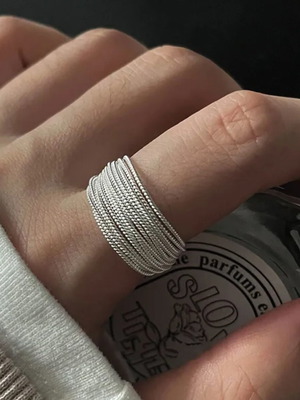 S925 Silver Adjustable Open Minimal Design Ring