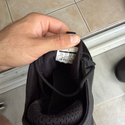 Jordan athletic shoes, black, size 44.5