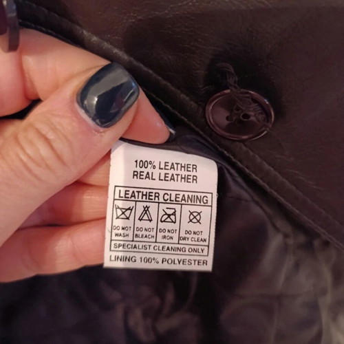 Brown leather jacket unisex Small like new, genuine leather