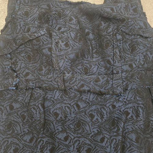 Handmade vintage dress unfinished used, size large, black