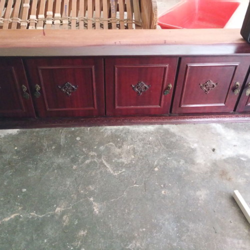 Vintage display cabinet used, heavy wood