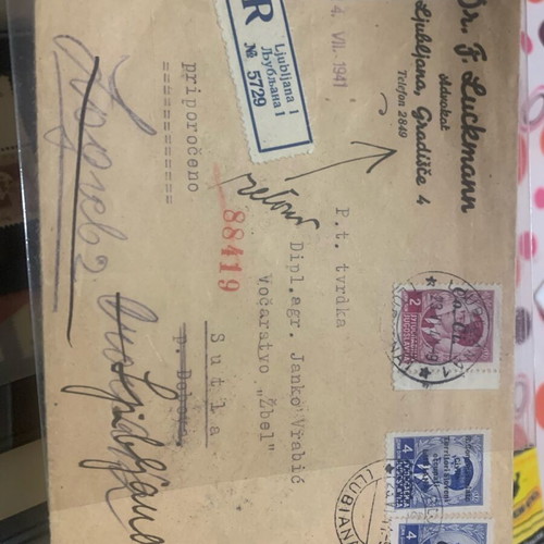 Serbia 1941 envelope used, rare Coci registered
