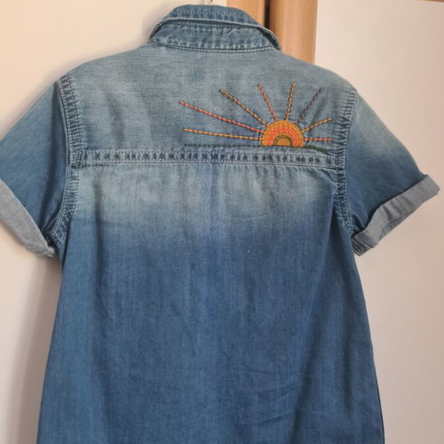 Next denim kids' shirt with embroidered patches