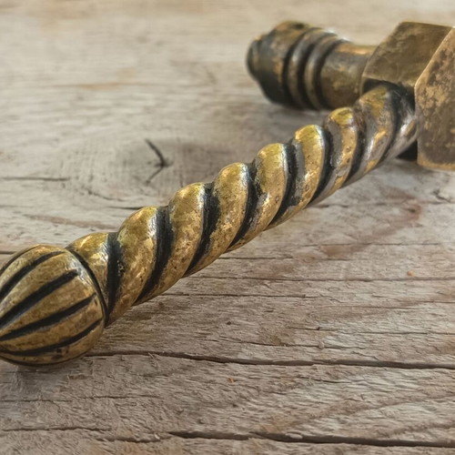 Antique Gründerzeit Brass Door Handle used