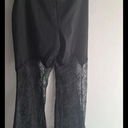Shein black pants with lace new, size M