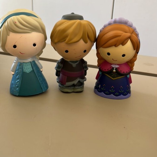 Disney bath toys set of 3 used