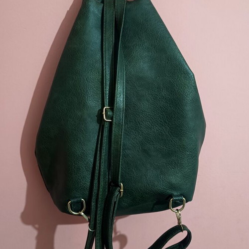 Backpack in olive green color