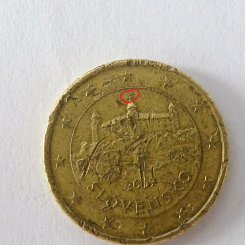 10 Cent Euro Slovenia 2009 used with rare error