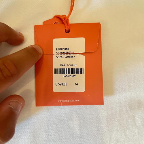 Loro Piana Ray T-shirt, white, size M