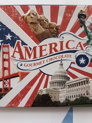 Metal box for America Gourmet Chocolate like new