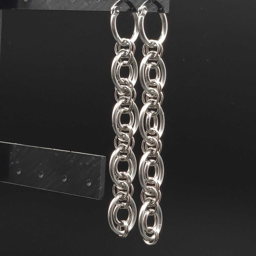 Earrings "Stohos" handmade, new, concentric circle design