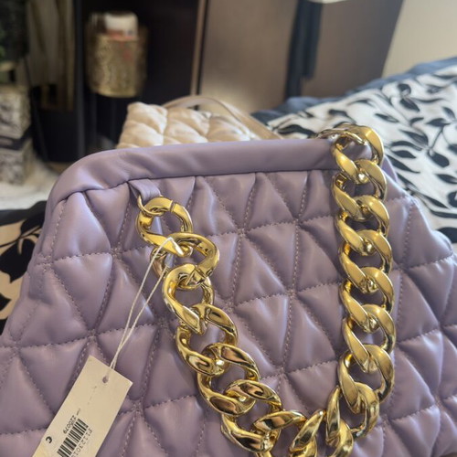 Purple crossbody bag with gold chain new with tag