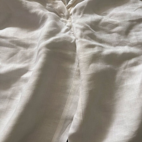 Toi&Moi women's white linen palazzo pants used, size S