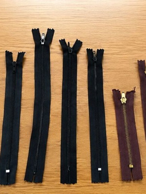 Various zippers new, multiple pieces and sizes available