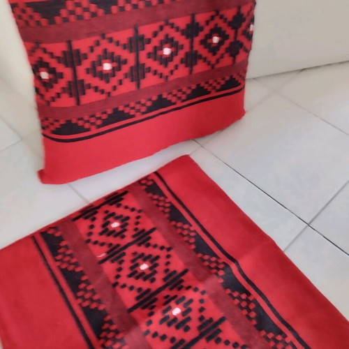Woven pillowcases new, set of 2, 55x50 cm