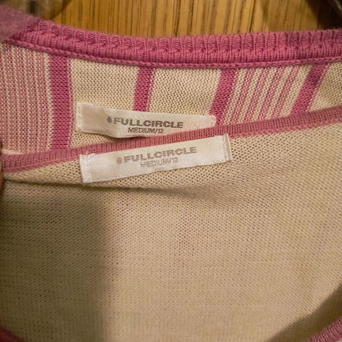 Fullcircle knitted spring blouse and cardigan set like new