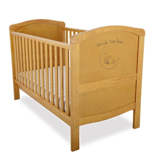 Cot used with mattress, 2 levels and removable rails