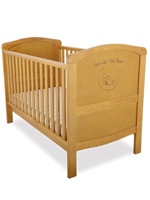 Cot used with mattress, 2 levels and removable rails