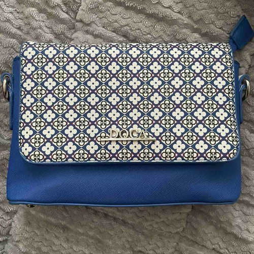 Doca crossbody bag new blue with white strap