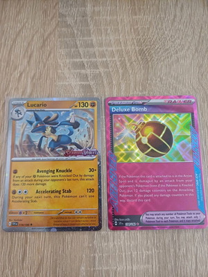 Pokemon TCG Lucario & Deluxe Bomb like new