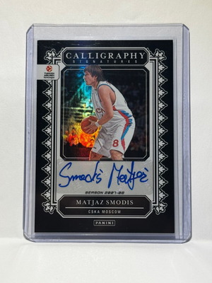 2024-25 Panini Crown Royale Euroleague Matjaz Smodis Calligraphy Card new
