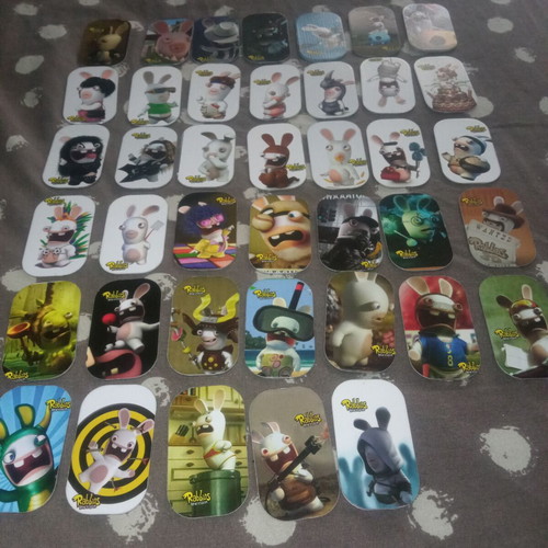 Rabbids metal caps set used, 40 pieces numbers 91-144