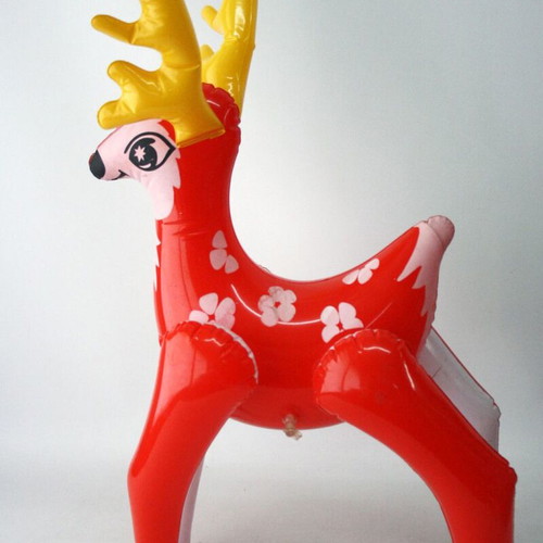 Vintage 80's Inflatable Reindeer 58cm Red Christmas New