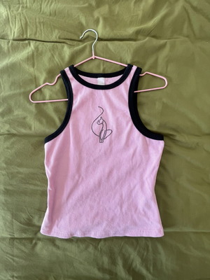 Baby Phat top XS, pink and black