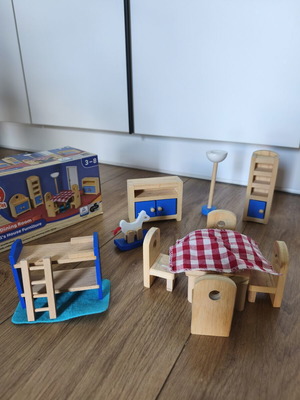 Wooden playset for living room and bedroom used, ages 3-8