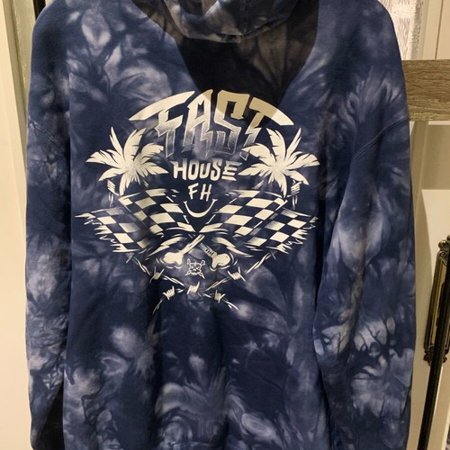 Fast House sweatshirt like new, blue, with hood