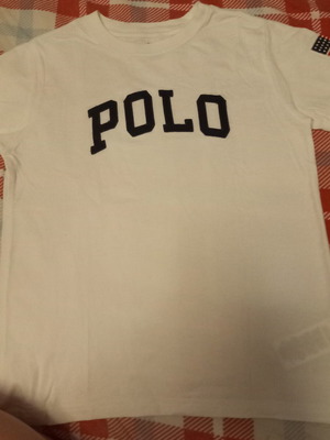 Μπλουζάκι Polo Ralph Lauren σαν καινούργιο, λευκό, μέγεθος 128 εκ. για αγοράκι 6-7 ετών