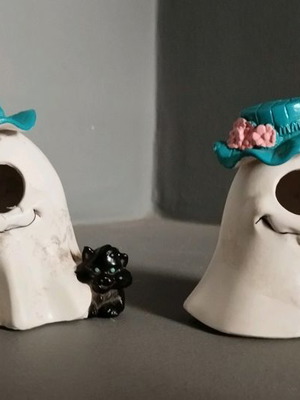 Vintage φιγούρες McDonalds Happy Meal McNugget Buddies Halloween φαντάσματα μεταχειρισμένες, 2 τεμάχια