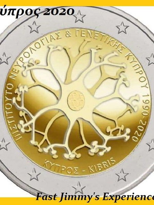Commemorative 2 Euro Cyprus 2020 Neurology and Genetics new