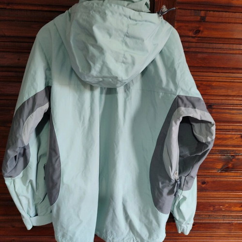 HH Windbreaker Jacket Blue - Gray L like new with hood
